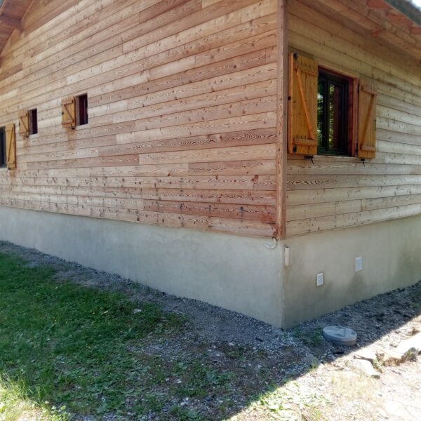 Enduit de finition en cours de séchage